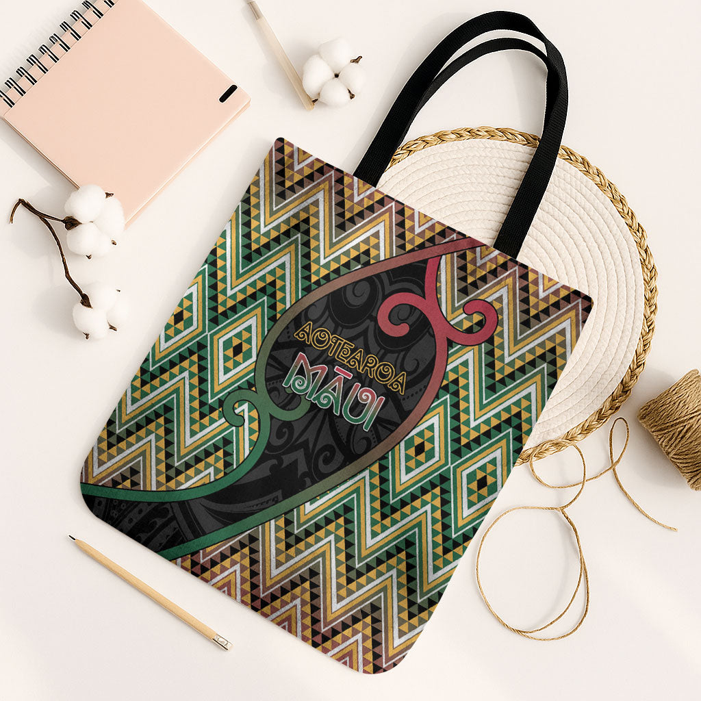 Aotearoa Atua Maui Tote Bag Demigod Hero And Trickster Koru Patterns