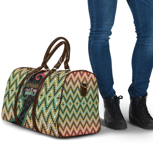 Aotearoa Atua Maui Travel Bag Demigod Hero And Trickster Koru Patterns