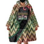 Custom Aotearoa Atua Maui Wearable Blanket Hoodie Demigod Hero And Trickster Koru Patterns