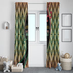 Aotearoa Atua Maui Window Curtain Demigod Hero And Trickster Koru Patterns