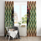 Aotearoa Atua Maui Window Curtain Demigod Hero And Trickster Koru Patterns