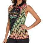 Custom Aotearoa Atua Maui Women Sleeveless Polo Shirt Demigod Hero And Trickster Koru Patterns