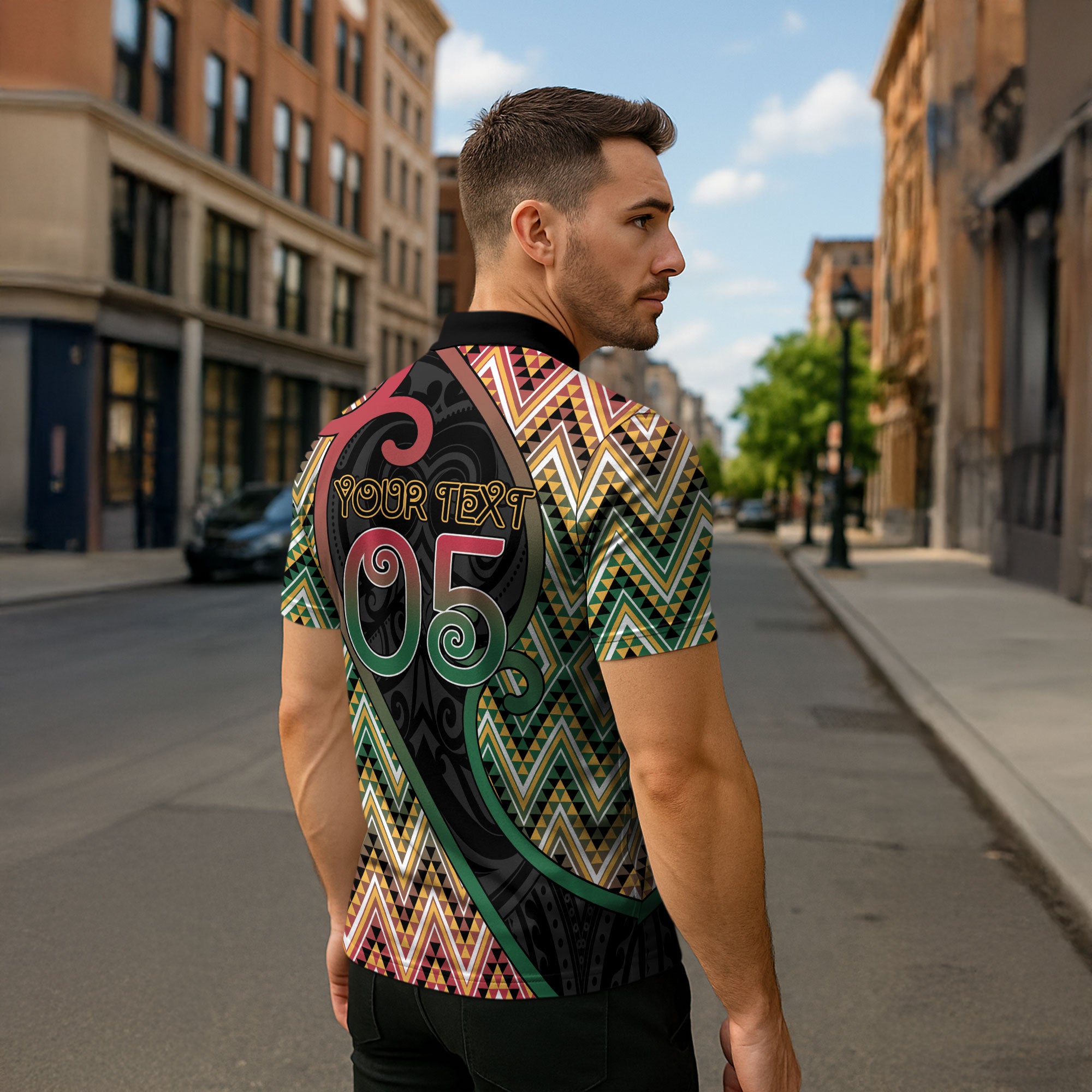 Custom Aotearoa Atua Maui Zipper Polo Shirt Demigod Hero And Trickster Koru Patterns