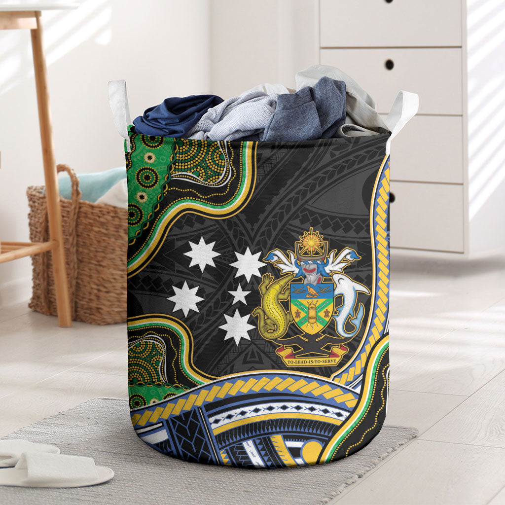 South Sea Islanders And Solomon Islands Laundry Basket Solomons Coat Of Arms And Southern Cross