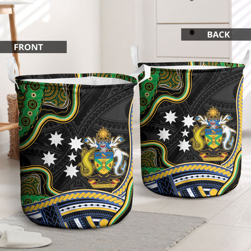 South Sea Islanders And Solomon Islands Laundry Basket Solomons Coat Of Arms And Southern Cross