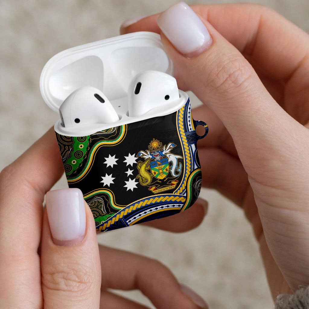 South Sea Islanders And Solomon Islands AirPods Case Solomons Coat Of Arms And Southern Cross
