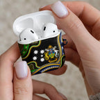 South Sea Islanders And Solomon Islands AirPods Case Solomons Coat Of Arms And Southern Cross