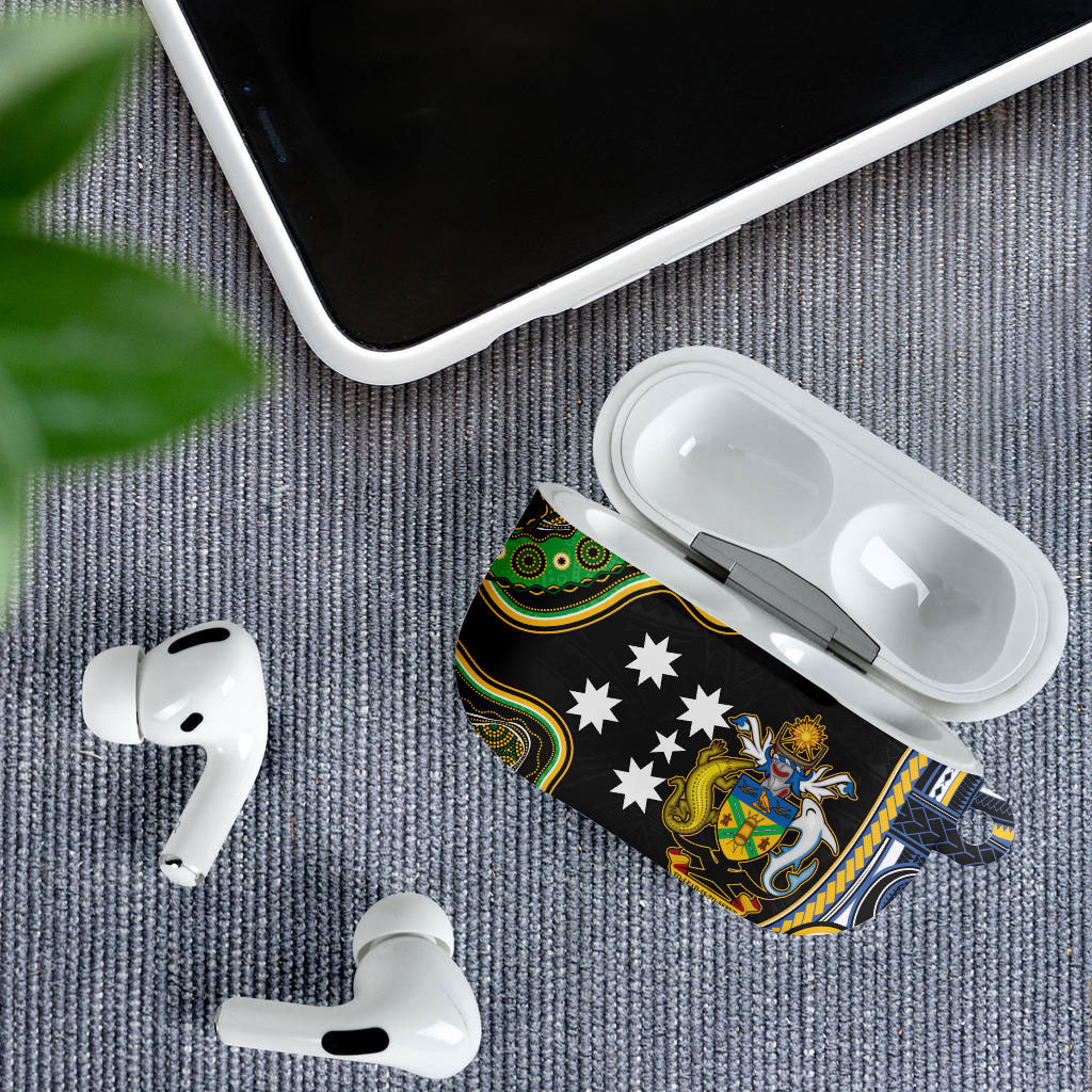 South Sea Islanders And Solomon Islands AirPods Case Solomons Coat Of Arms And Southern Cross