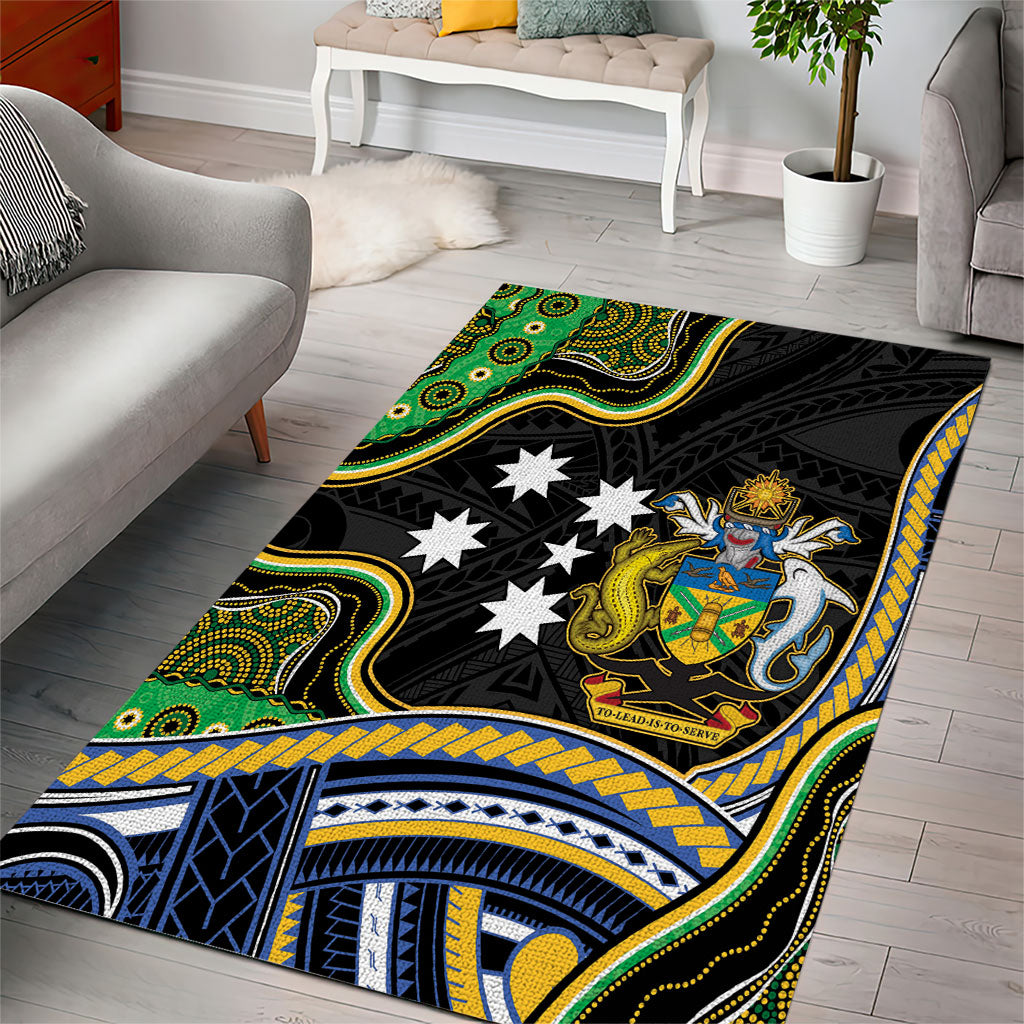 South Sea Islanders And Solomon Islands Area Rug Solomons Coat Of Arms And Southern Cross