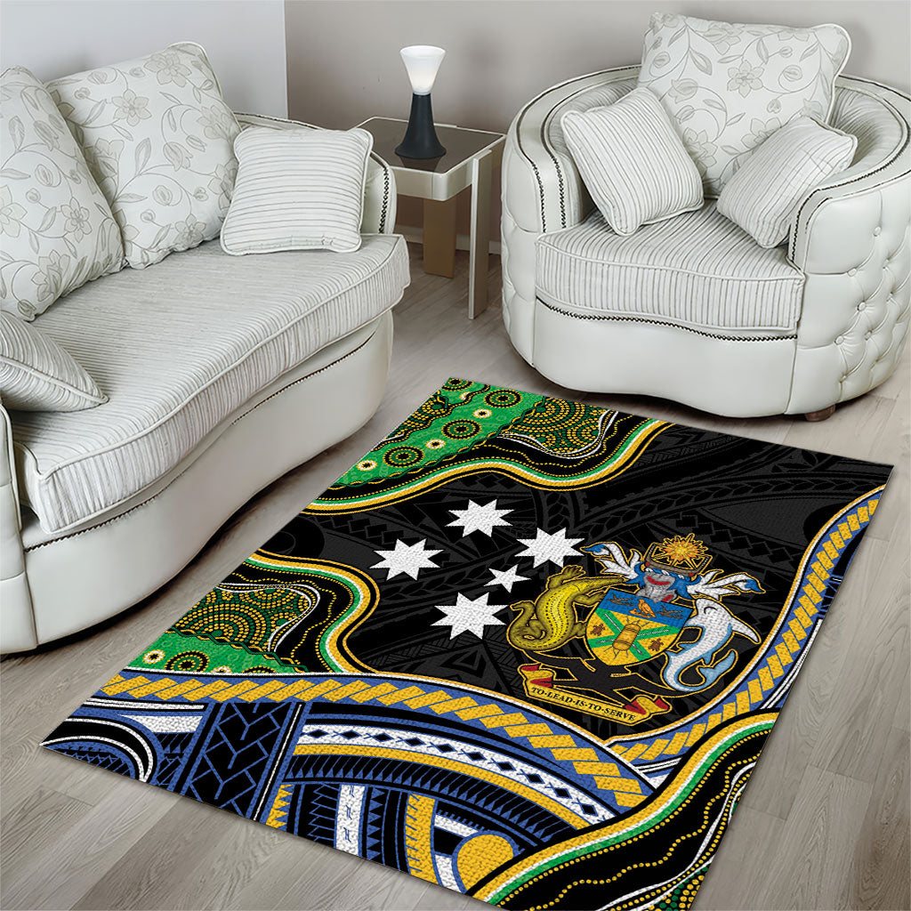 South Sea Islanders And Solomon Islands Area Rug Solomons Coat Of Arms And Southern Cross