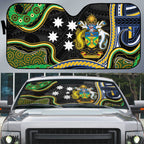 South Sea Islanders And Solomon Islands Auto Sun Shade Solomons Coat Of Arms And Southern Cross