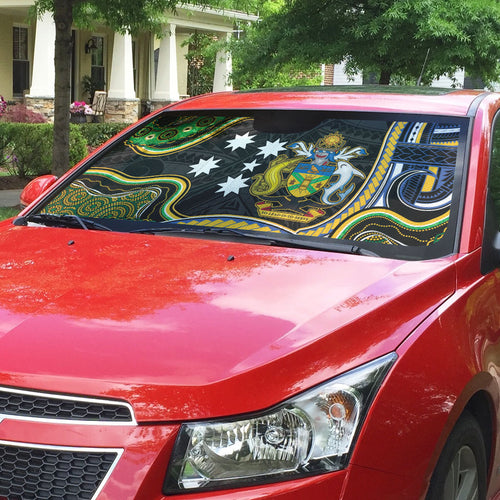 South Sea Islanders And Solomon Islands Auto Sun Shade Solomons Coat Of Arms And Southern Cross