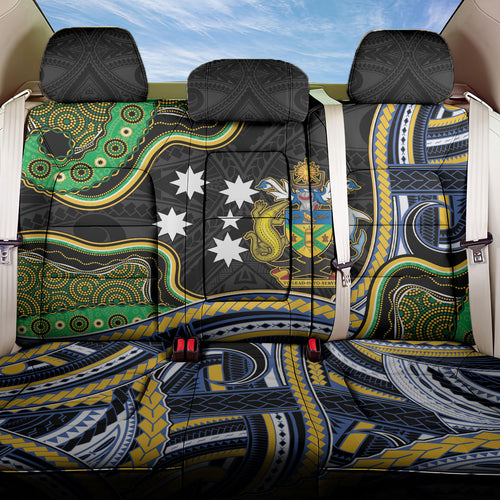 South Sea Islanders And Solomon Islands Back Car Seat Cover Solomons Coat Of Arms And Southern Cross