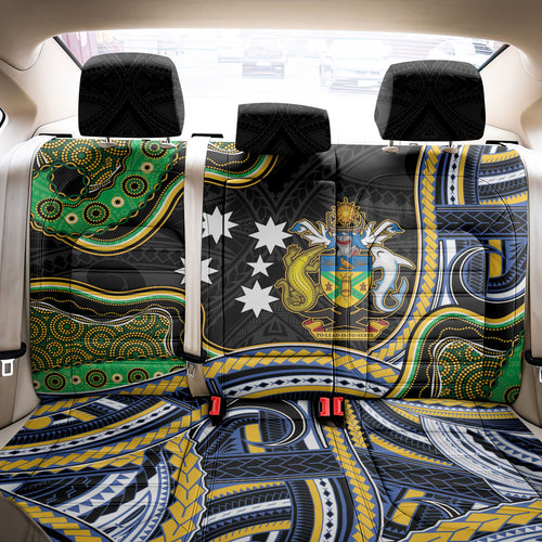South Sea Islanders And Solomon Islands Back Car Seat Cover Solomons Coat Of Arms And Southern Cross