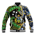 South Sea Islanders And Solomon Islands Baseball Jacket Solomons Coat Of Arms And Southern Cross