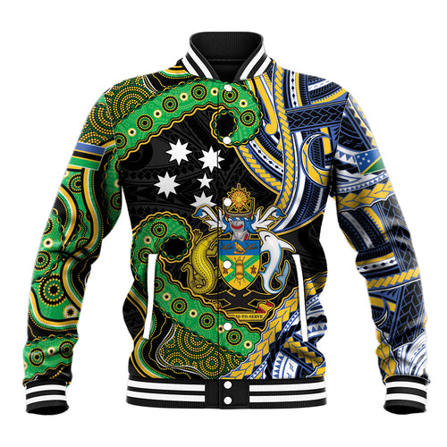 South Sea Islanders And Solomon Islands Baseball Jacket Solomons Coat Of Arms And Southern Cross