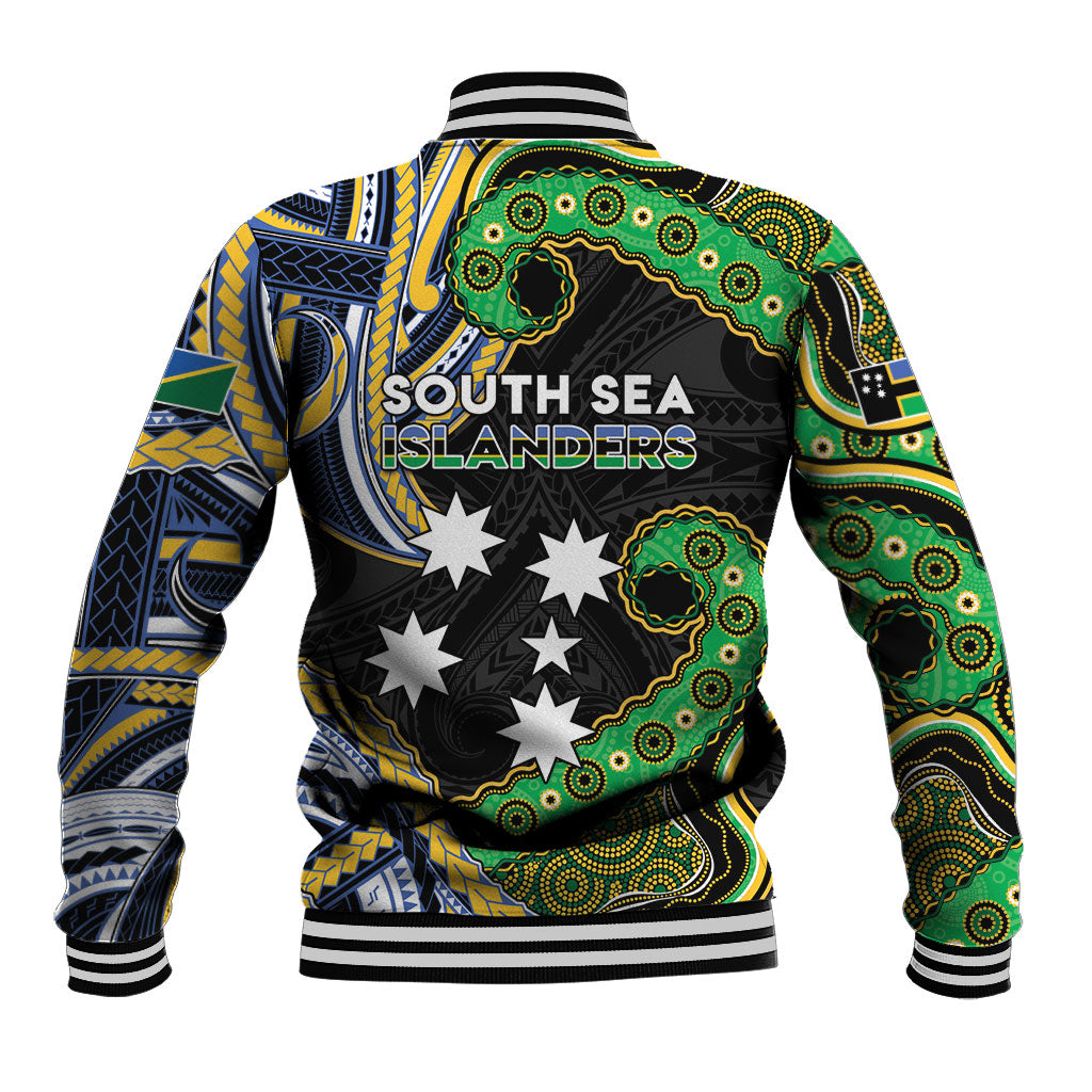 South Sea Islanders And Solomon Islands Baseball Jacket Solomons Coat Of Arms And Southern Cross
