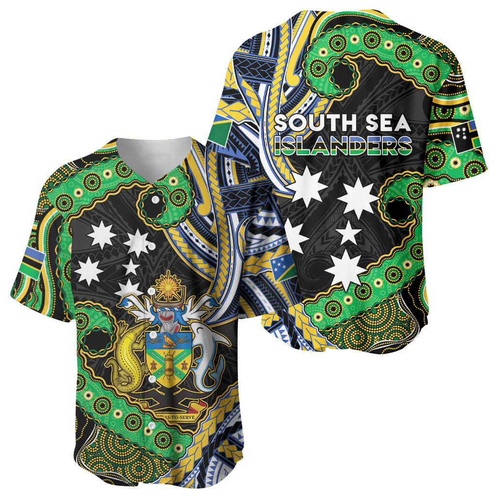 South Sea Islanders And Solomon Islands Baseball Jersey Solomons Coat Of Arms And Southern Cross