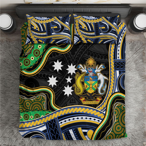 South Sea Islanders And Solomon Islands Bedding Set Solomons Coat Of Arms And Southern Cross