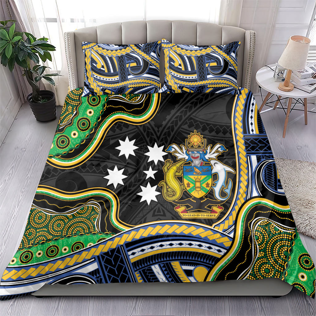 South Sea Islanders And Solomon Islands Bedding Set Solomons Coat Of Arms And Southern Cross