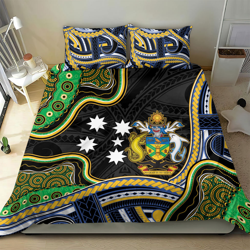 South Sea Islanders And Solomon Islands Bedding Set Solomons Coat Of Arms And Southern Cross