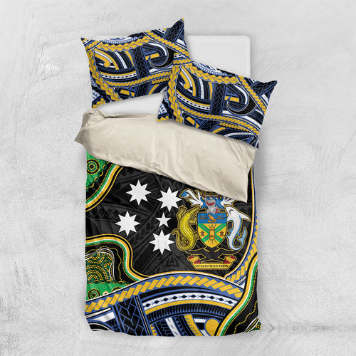 South Sea Islanders And Solomon Islands Bedding Set Solomons Coat Of Arms And Southern Cross