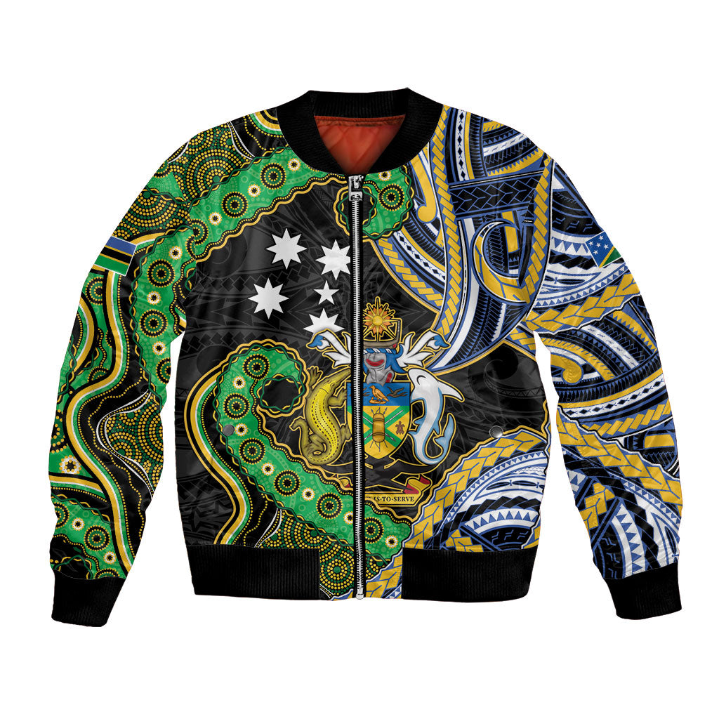 South Sea Islanders And Solomon Islands Bomber Jacket Solomons Coat Of Arms And Southern Cross