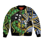 South Sea Islanders And Solomon Islands Bomber Jacket Solomons Coat Of Arms And Southern Cross