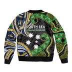 South Sea Islanders And Solomon Islands Bomber Jacket Solomons Coat Of Arms And Southern Cross