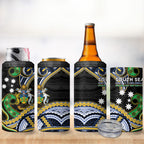 South Sea Islanders And Solomon Islands 4 in 1 Can Cooler Tumbler Solomons Coat Of Arms And Southern Cross