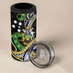 South Sea Islanders And Solomon Islands 4 in 1 Can Cooler Tumbler Solomons Coat Of Arms And Southern Cross