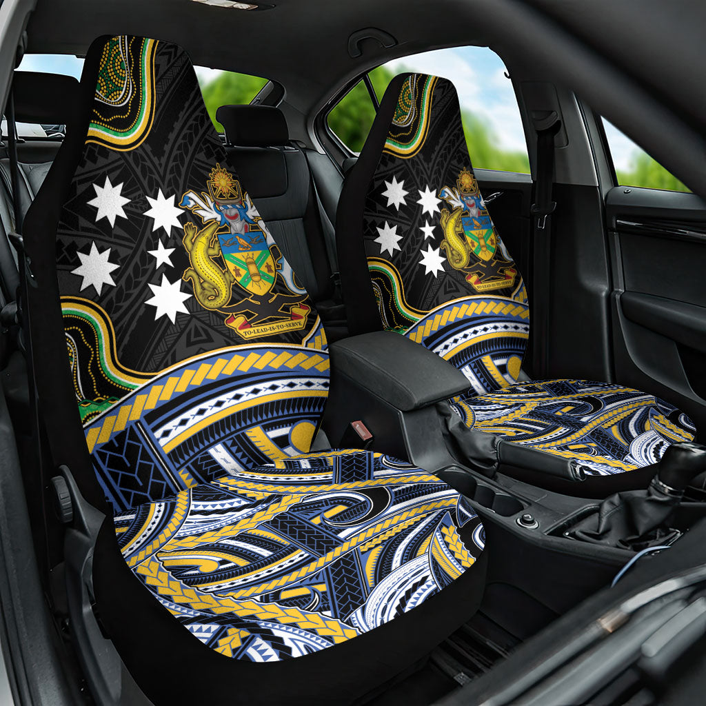 South Sea Islanders And Solomon Islands Car Seat Cover Solomons Coat Of Arms And Southern Cross