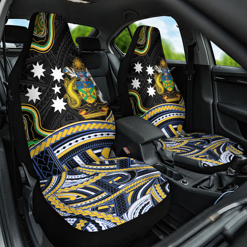 South Sea Islanders And Solomon Islands Car Seat Cover Solomons Coat Of Arms And Southern Cross