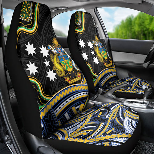 South Sea Islanders And Solomon Islands Car Seat Cover Solomons Coat Of Arms And Southern Cross