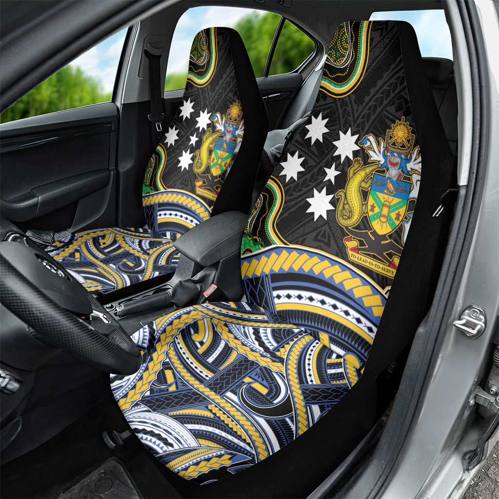 South Sea Islanders And Solomon Islands Car Seat Cover Solomons Coat Of Arms And Southern Cross
