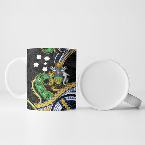 South Sea Islanders And Solomon Islands Ceramic Mug Solomons Coat Of Arms And Southern Cross