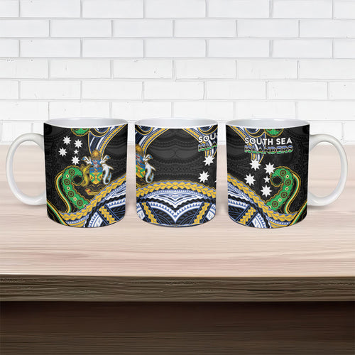 South Sea Islanders And Solomon Islands Ceramic Mug Solomons Coat Of Arms And Southern Cross
