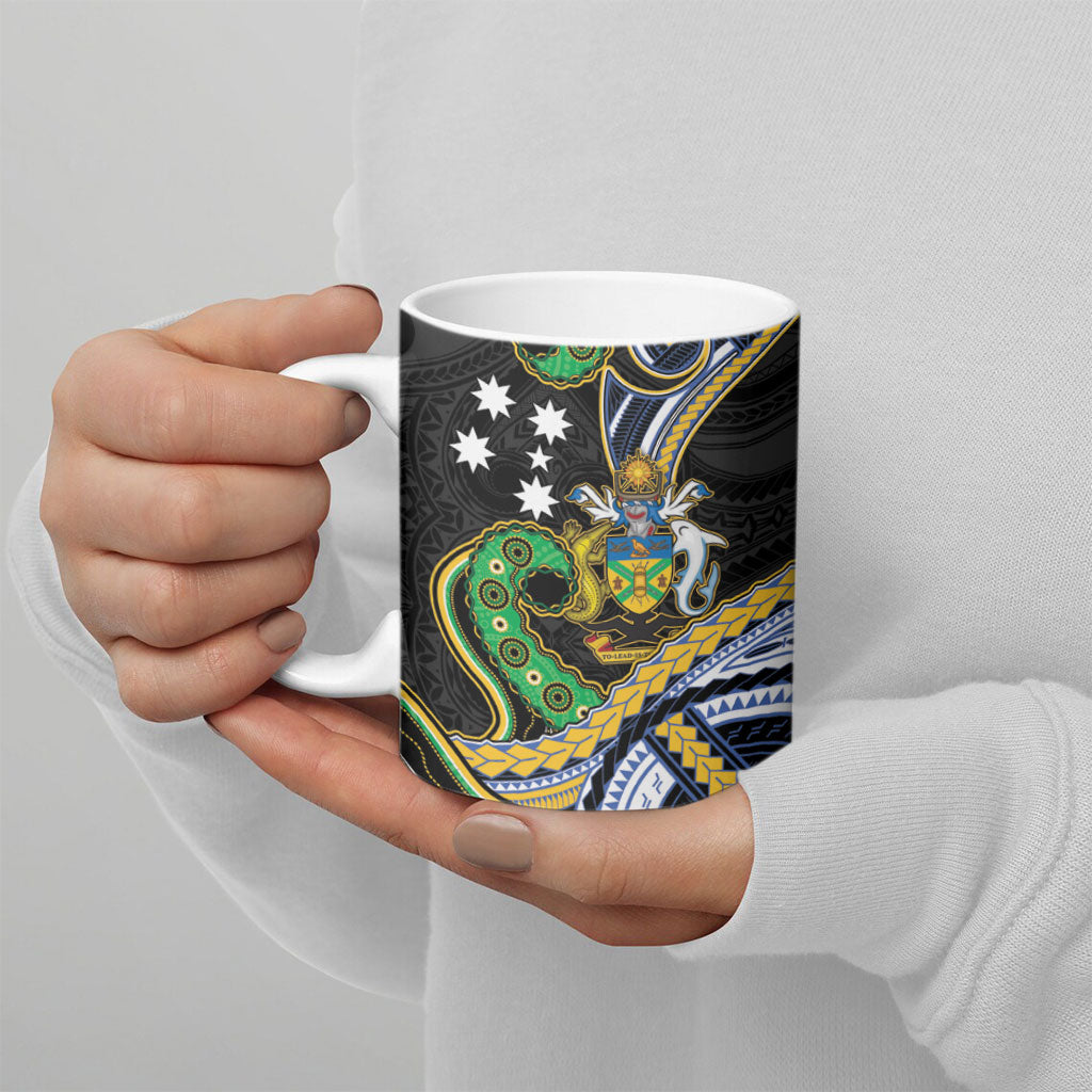 South Sea Islanders And Solomon Islands Ceramic Mug Solomons Coat Of Arms And Southern Cross