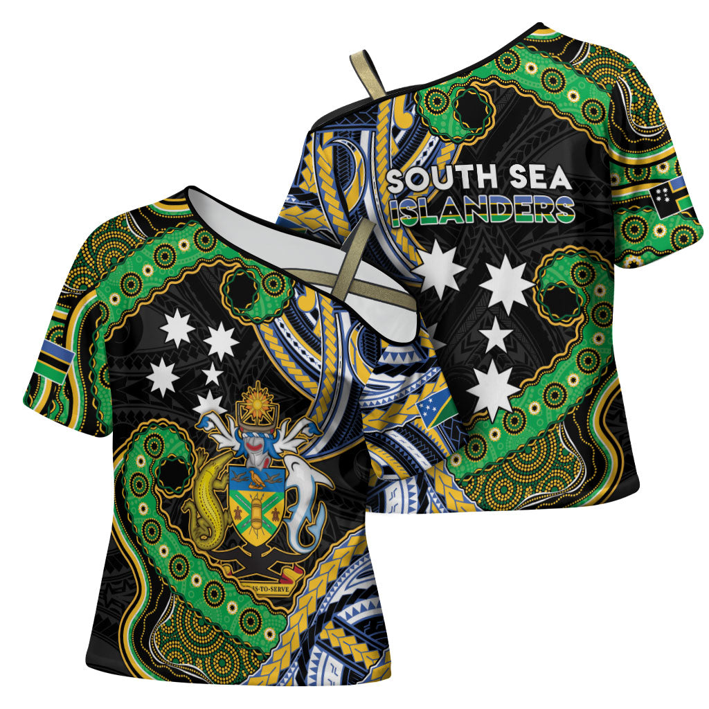 South Sea Islanders And Solomon Islands Cross Shoulder Shirt Solomons Coat Of Arms And Southern Cross