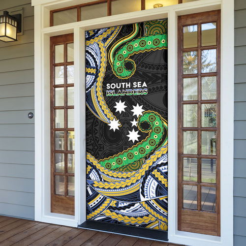 South Sea Islanders And Solomon Islands Door Cover Solomons Coat Of Arms And Southern Cross