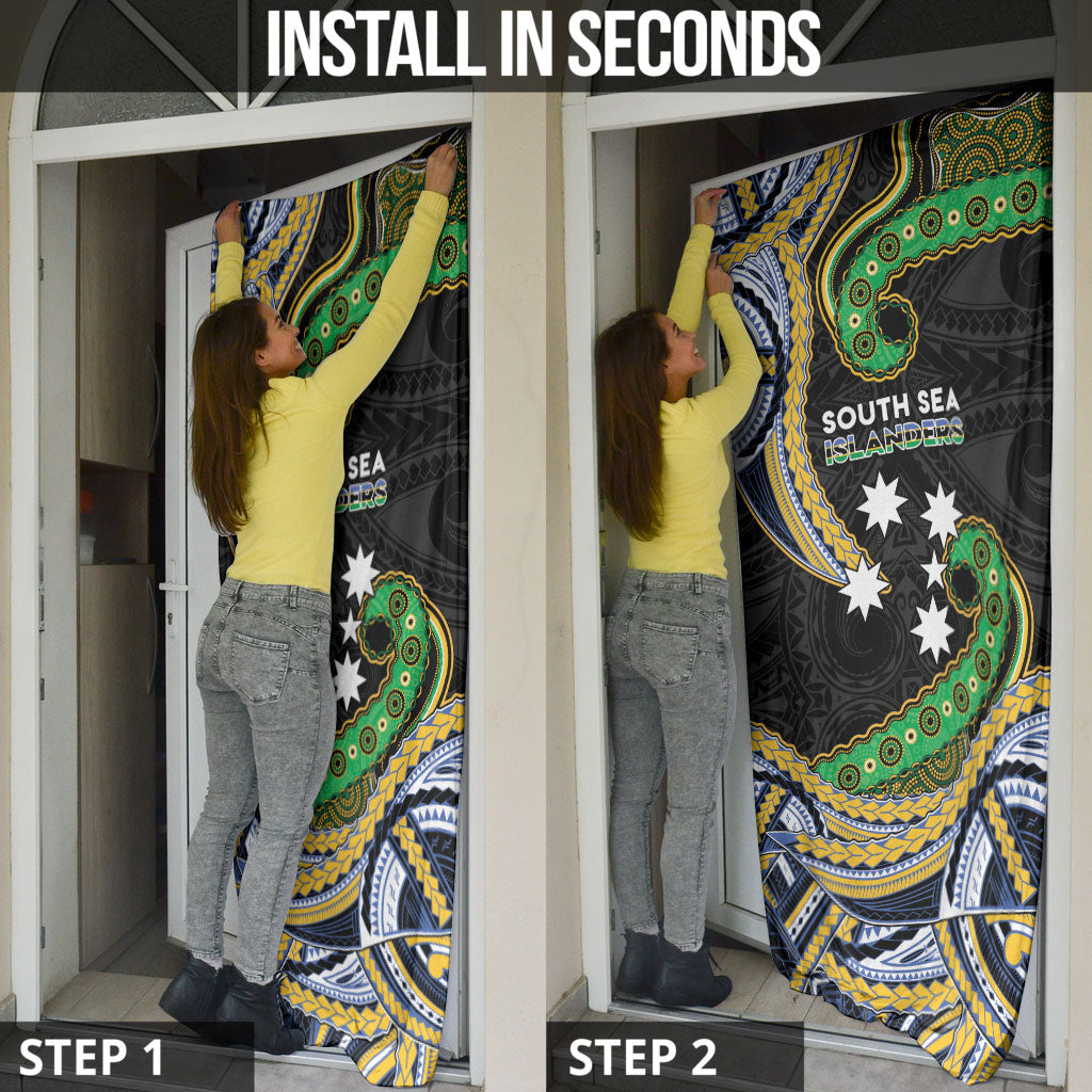 South Sea Islanders And Solomon Islands Door Cover Solomons Coat Of Arms And Southern Cross