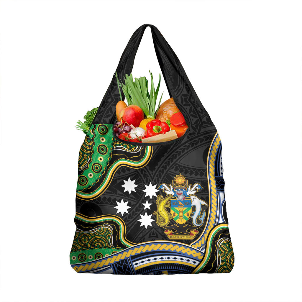 South Sea Islanders And Solomon Islands Grocery Bag Solomons Coat Of Arms And Southern Cross