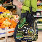 South Sea Islanders And Solomon Islands Grocery Bag Solomons Coat Of Arms And Southern Cross