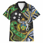 South Sea Islanders And Solomon Islands Hawaiian Shirt Solomons Coat Of Arms And Southern Cross