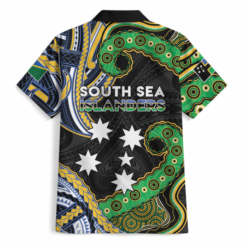 South Sea Islanders And Solomon Islands Hawaiian Shirt Solomons Coat Of Arms And Southern Cross