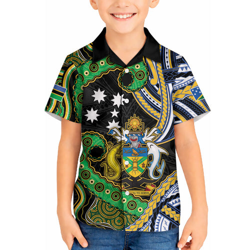 South Sea Islanders And Solomon Islands Hawaiian Shirt Solomons Coat Of Arms And Southern Cross