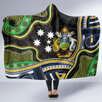 South Sea Islanders And Solomon Islands Hooded Blanket Solomons Coat Of Arms And Southern Cross