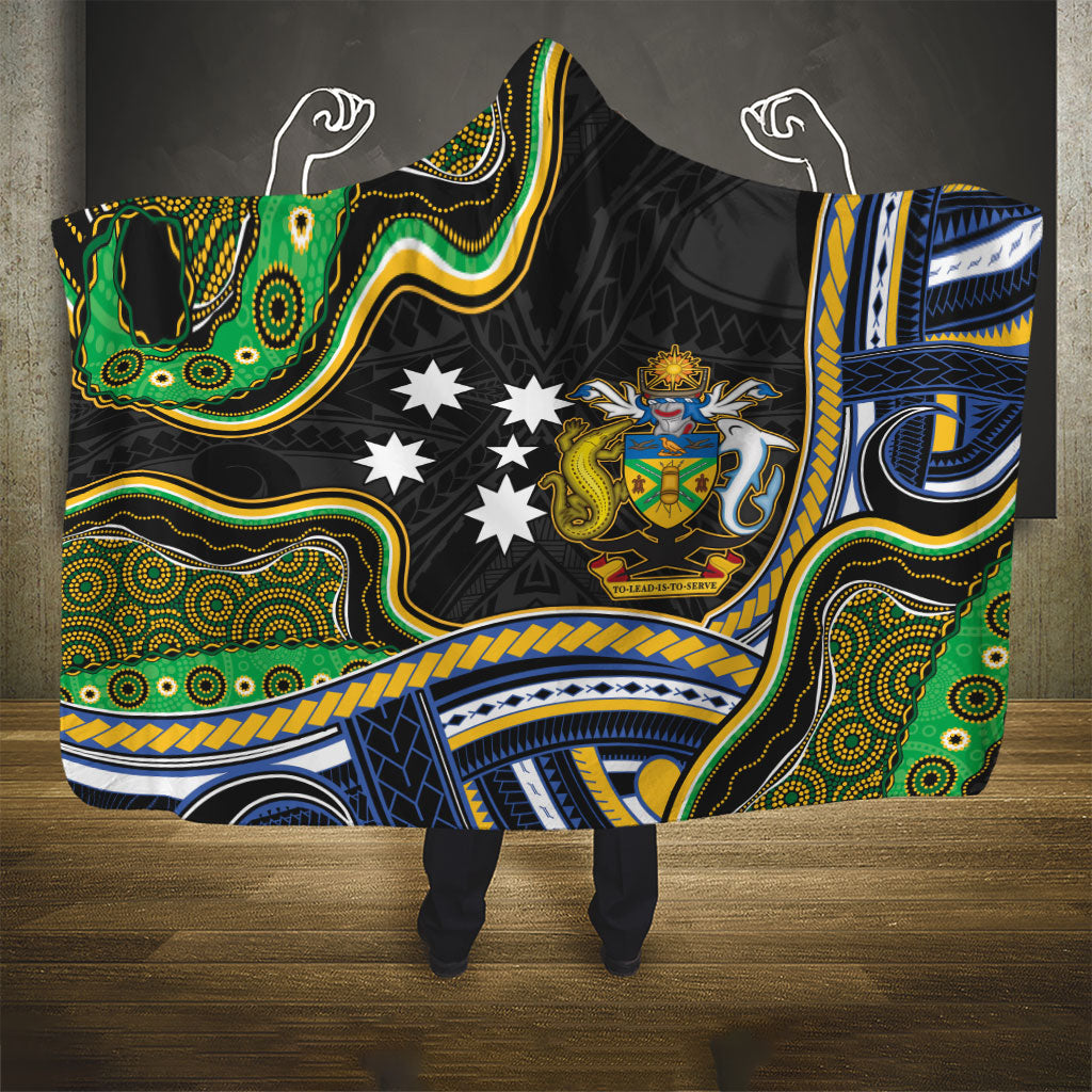 South Sea Islanders And Solomon Islands Hooded Blanket Solomons Coat Of Arms And Southern Cross