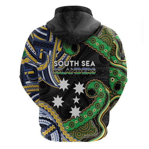 South Sea Islanders And Solomon Islands Hoodie Solomons Coat Of Arms And Southern Cross