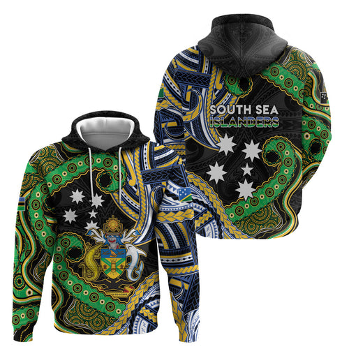 South Sea Islanders And Solomon Islands Hoodie Solomons Coat Of Arms And Southern Cross